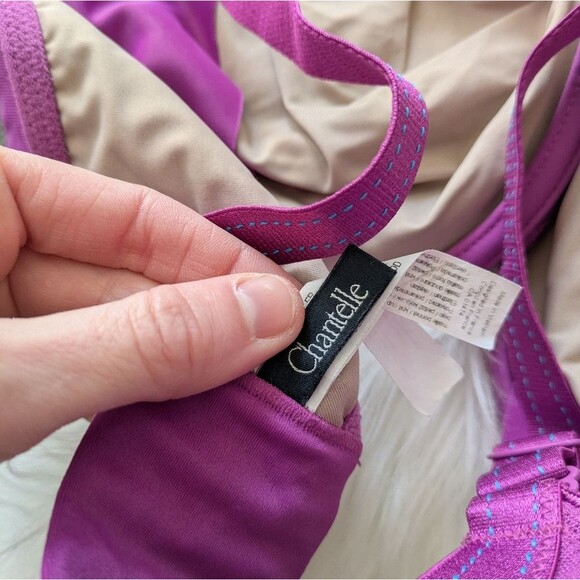 Chantelle Minimizer Bra Natural Purple Lined Seamless Full Coverage 34DDD 34F - Picture 9 of 10